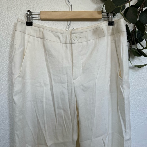 Cabi- Style# 513R Cream Linen Blend Pants Size 10 - Picture 2 of 5
